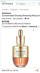 Sulwhasoo 雪花秀时光能量安瓶