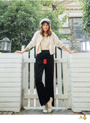 Let’s diet velvet wide-leg pants