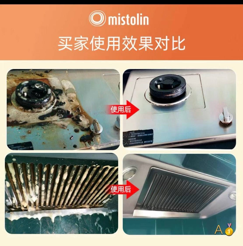 Mistolin heavy oil stain cleaner imported from Europe