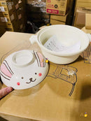 日本制 万古烧（小白兔图案）