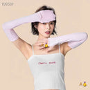 Let's diet 冷感防晒袖 粉色