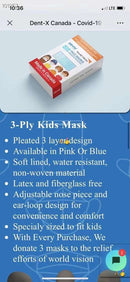 儿童口罩🇨🇦Dentx三层儿童口罩   5盒